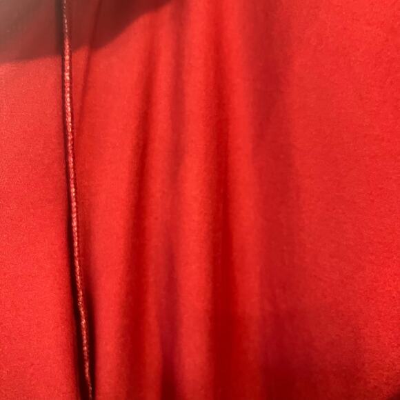 Y2K Style Burgundy Floral Long Sleeve Blouse w/ Sheer Sleeve & Open Back | Sz XS - Picture 6 of 7